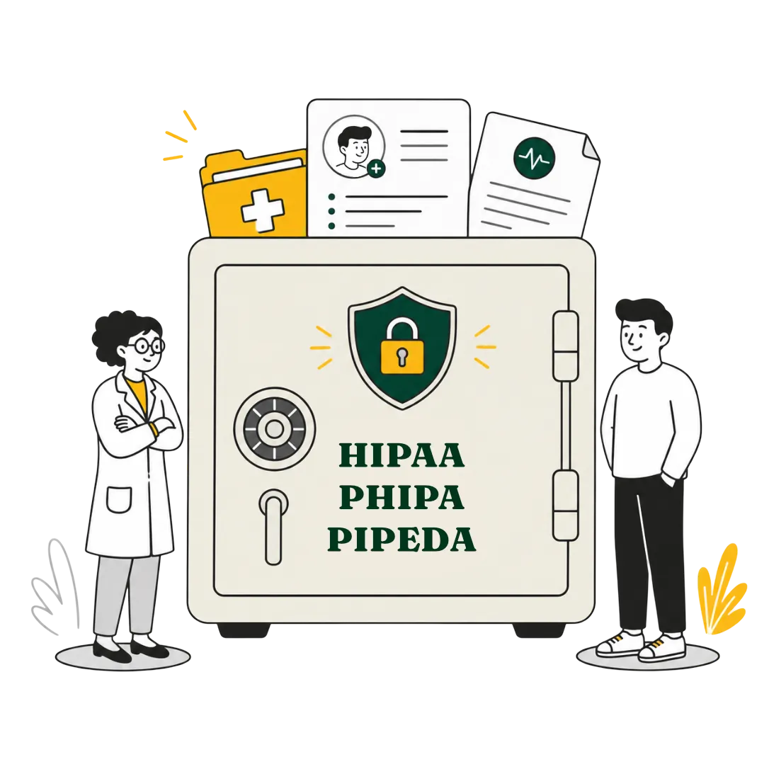 Healthcare data secured for HIPAA, PHIPA, and PIPEDA compliance